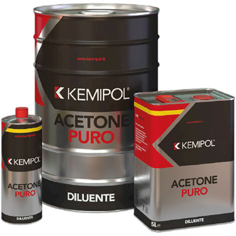 Kemipol Acetone Puro Solvente Sgrassante Attrezzi Vernici Lacche Resine Adesivi 1 lt