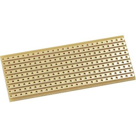 Kemo E015 Platine d'expérimentation doré Bakélite (L x l) 64 mm x 25 mm 35 µm Pas 2.54 mm Contenu 1 pc(s) Q152072
