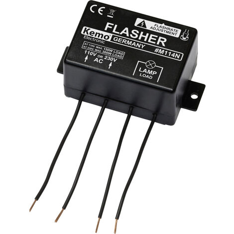 Kemo M114N  Blinklicht Bausatz Ausführung (Bausatz/Baustein): Baustein 110 V/AC, 230 V/AC