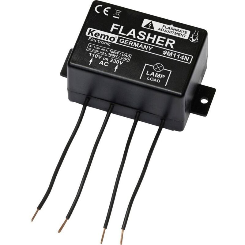 Kemo - M114N Kit clignotant Modèle (kit/module): kit monté 110 v/ac, 230 v/ac