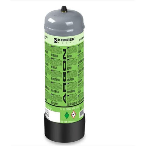 Kemper – Bouteille de gaz Argon + CO2 110 Bar 2.2 Litres jetable – Soudage MIG/MAG – Connexion M10 X 1 – Autonomie de travail élevée