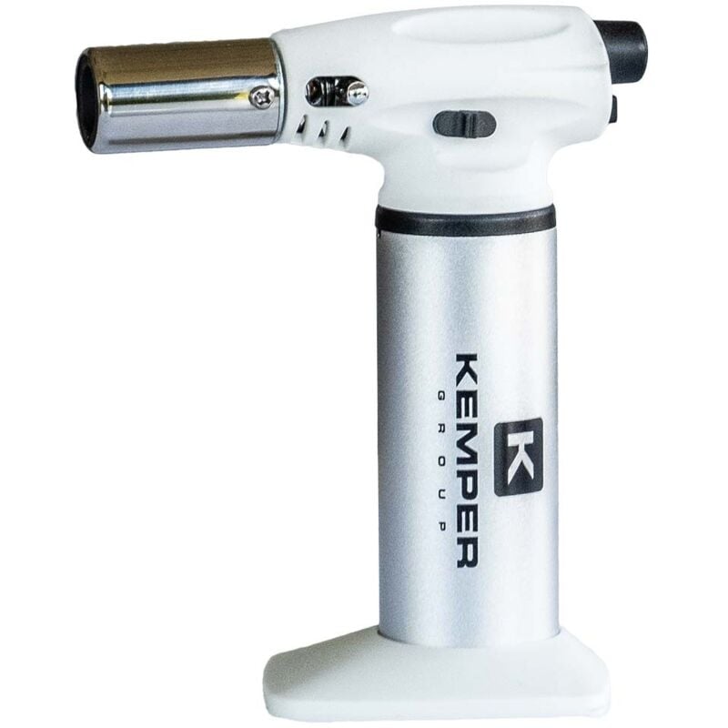 Kemper - Chalumeau de cuisine à gaz Toutes positions 360° + Cartouche de gaz 160ml Allumage piézo Flamme réglable