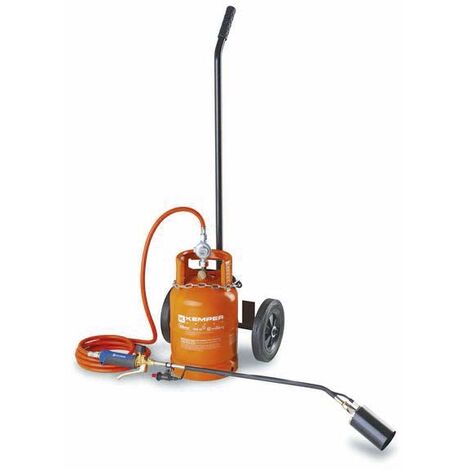 Kemper – Désherbeur thermique gaz sur chariot avec tuyau 5m et détendeur haute pression 2,5 bar – Puissance 80 kW – Allumage automatique
