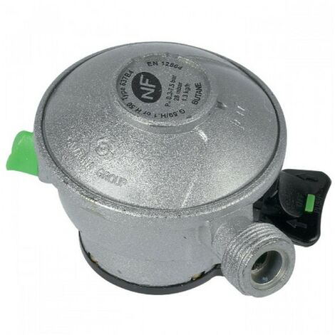 Kemper – Détendeur gaz butane Quick-On Valve 20mm – Molette de sécurité STOP GAZ – Pour appareils de cuisson – Compatible CLIC
