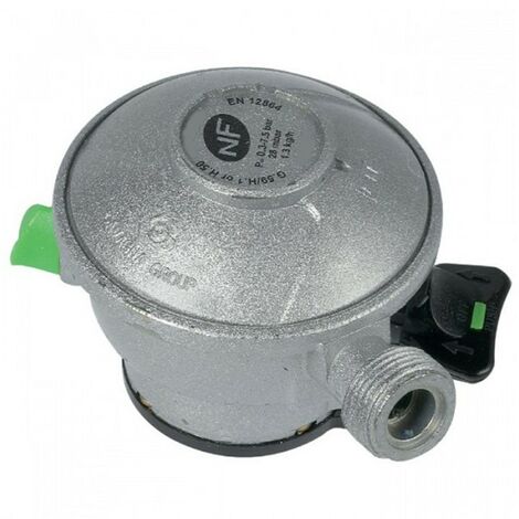 Kemper – Détendeur gaz propane Quick-On 20mm – Molette de sécurité STOP GAZ – Pour appareils de cuisson et chauffage extérieur