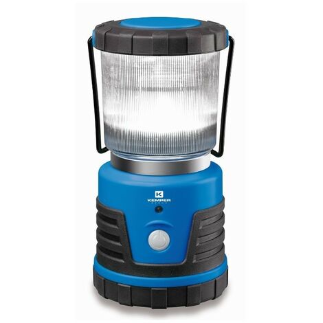 Kemper Lampada da Campeggio IP54 A Led A Batteria Con Luce Bianca e Rossa.