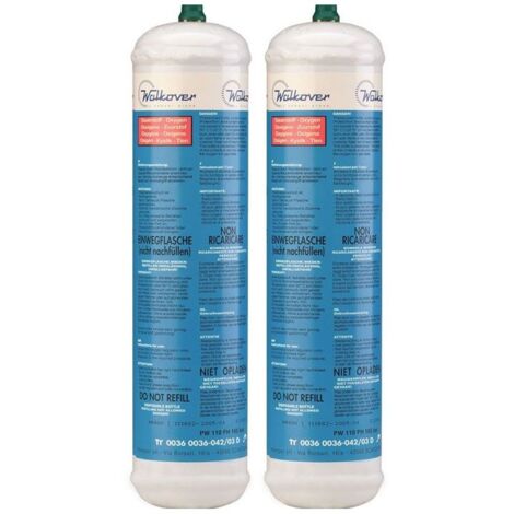 Kemper – Pack de 2 bouteilles d'oxygène jetables 110 litres – Pression 110 bar – Connexion M10 – Soudure bi-gaz pour applications professionnelles