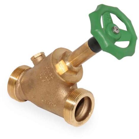KEMPER-Standard Freistromventil Absperrventil DN32 1 1/2'' AG mit Entleerstopfen 1702G032