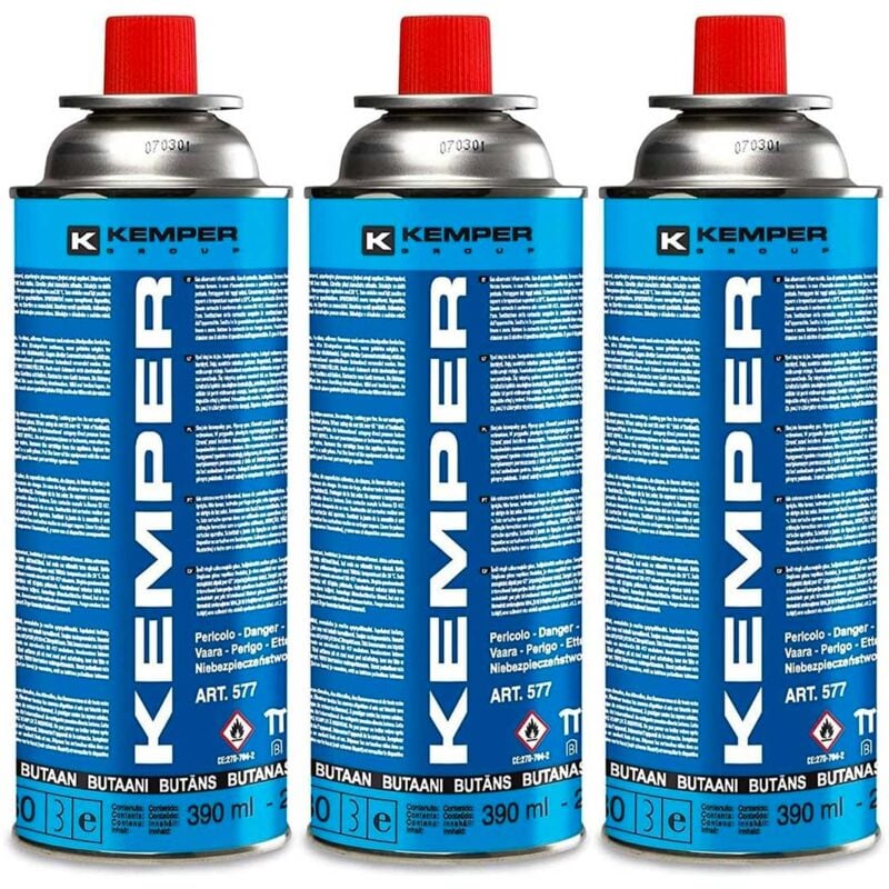 X 3 Cartuccia Gas butano gr. 227 per fornello Smart 577 - Kemper