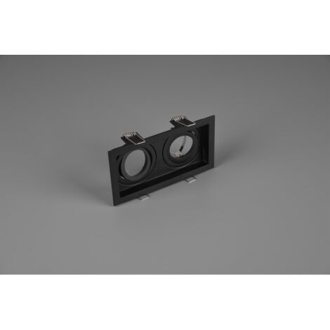 Kenai Foco empotrable rectangular 2xGU10 negro L17 cm Trio Lighting