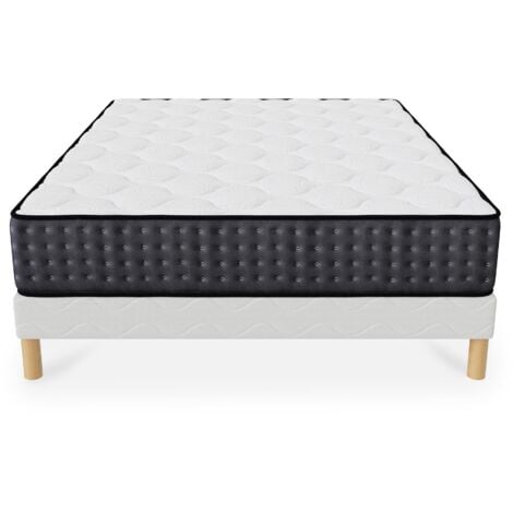 MOBILIER DECO KENAN - Ensemble sommier + matelas 26 cm 140x190