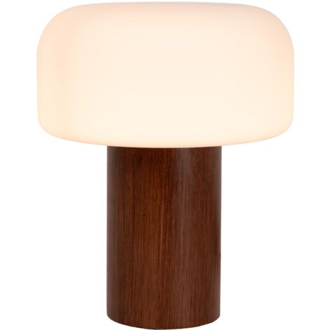 LUCIDE KENAN Lampe de tab.-Bois-Ø22