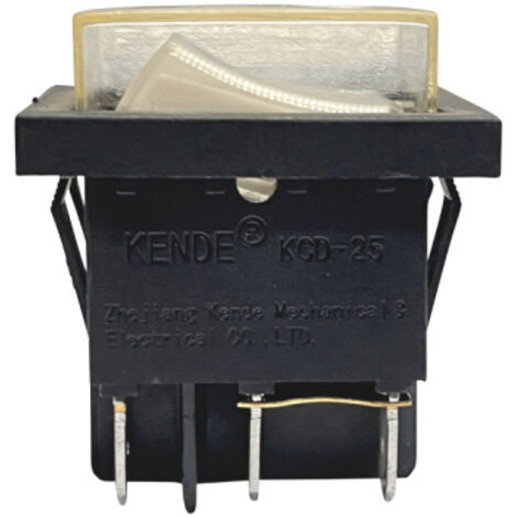 KENDE KCD-25 Wippschalter 250V 25A 6Pin Schalter mit Spritzwasserabdeckung