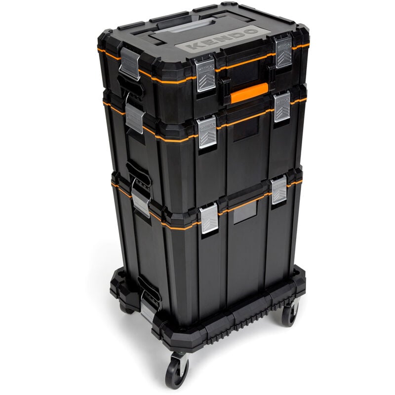 Kendo - Systainer Case 3 Piece Set with Aluminum Alloy Cart
