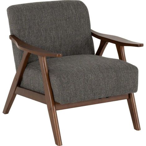 Kendra Accent Chair - L83 x W74 x H81 cm - Grey Fabric