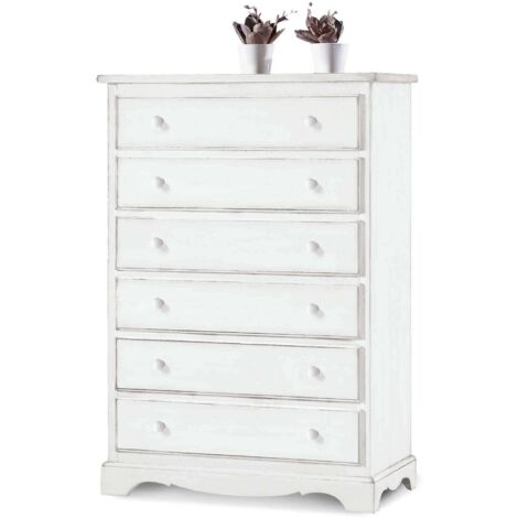 KENDRA - cassettiera in legno massello cm 97 x 49 x 140 h
