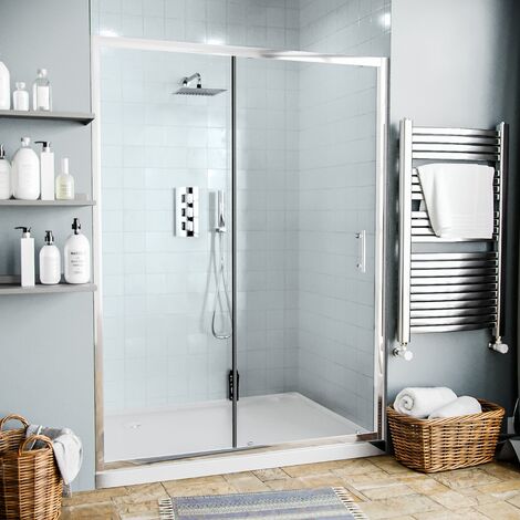 Keni 1300mm Shower Sliding Door Chrome
