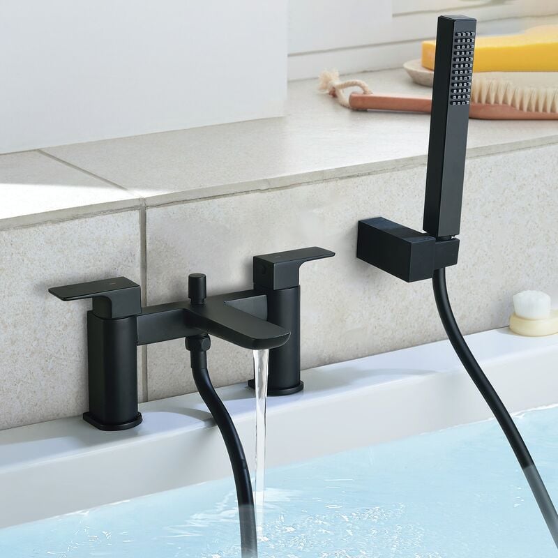Neshome - Keninton Bathroom Bath Shower Mixer Black Matt Tap