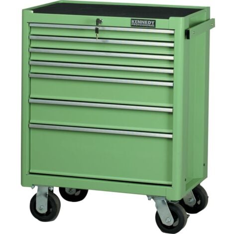 Kennedy 11-Drawer Extra Large Tool Roller Cabinet with Four Castor Wheels  and Si