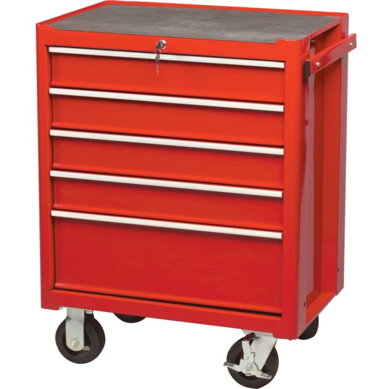 Pro Red 5-Drawer Professional Roller Cabinet - Red - Kennedy