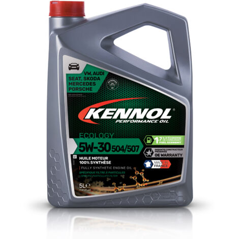 KENNOL Huile moteur 100% synthèse ECOLOGY 5W30 504/507, bidon 2 litres