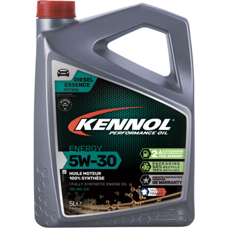 KENNOL Huile moteur 100% synthèse ENERGY 5W30, bidon 5 litres