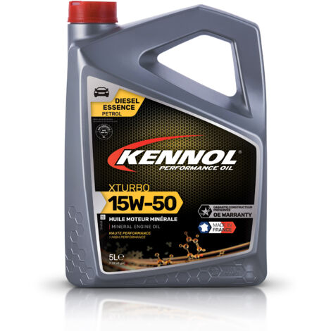 KENNOL Huile moteur minérale XTURBO 15W-50, bidon 5 litres