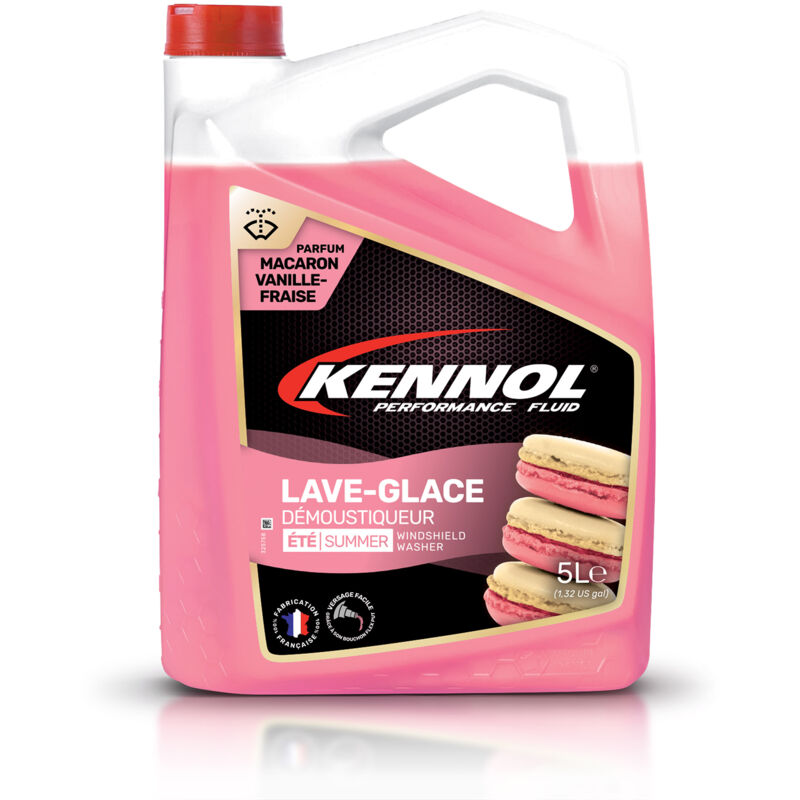 KENNOL Lave glace démoustiqueur été parfum macaron vanille/fraise, bidon 5 litres