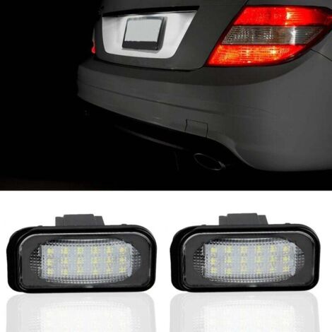 Kennzeichenleuchte 18 Perlen R&L LED Kennzeichenleuchte Für Benz Mercedes C-Klasse W203