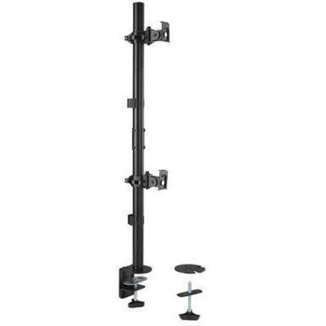 Kensington kit de montaje - movimiento completo - para 2 paneles LCD/plasma - apilamiento vertical - negro