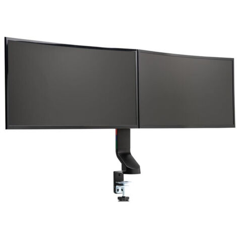 Kensington SmartFit Space-Saving Dual Monitor Arm kit de montaje - inclinacion y giro - para 2 monitores - negro