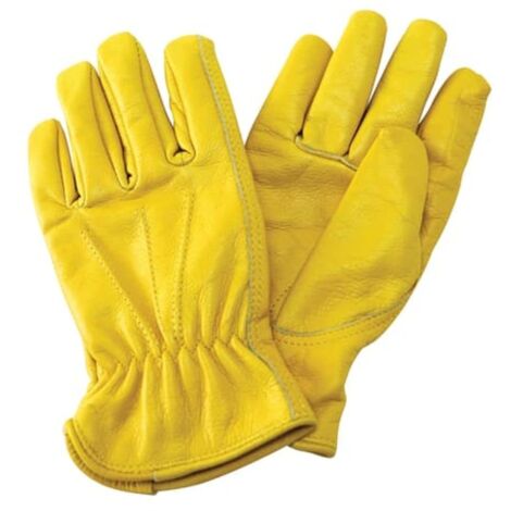 Kent & Stowe Luxury Leather Gardening Gloves Heavy Duty Fleece Lined Medium