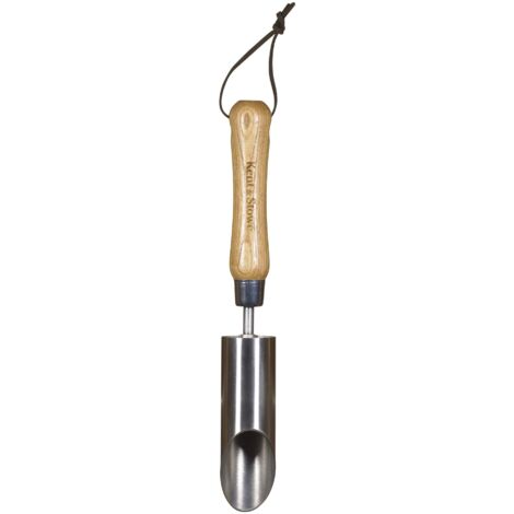 Kent & Stowe Piantabulbi – Piantabulbi manuale in acciaio inossidabile per buche uniformi con manico in legno di frassino, lunghezza: 30 cm