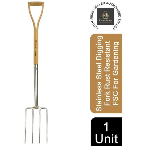  Kent & Stowe Stainless Steel Border Fork 39 overall length :  Patio, Lawn & Garden