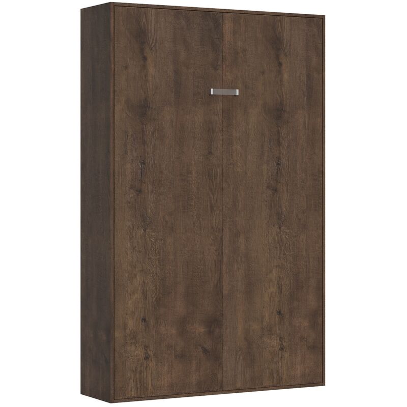 Kentaro lit 140 escamotable vertical tapissier noyer - Noyer