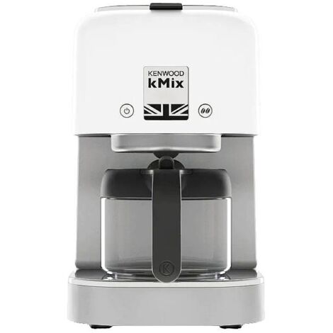 Kenwood – Cafetière filtre 1200 W – 8 tasses – Corps en métal blanc – Sélecteur d'arôme – Système anti-goutte – Fonction maintien au chaud - COX750WH