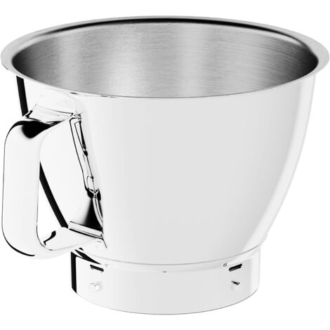 Kenwood Ciotola in acciaio inox KAB50.000SS, accessori per Titanium Chef Baker e Titanium Chef Baker Patissier XL robot da cucina, ciotola di miscelazione con capacità 5 litri, lavabile in