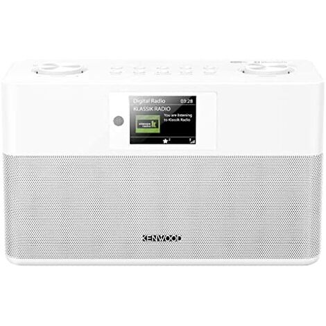 KENWOOD CR-ST80DAB Bluetooth-Stereolautsprecher mit Dab+. Großes einstellbares Farbdisplay mit Menüführung. Alarm und Timer