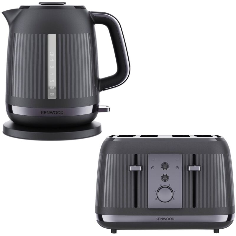 Dusk 1.7L Kettle & 4 Slice Toaster Set, Grey - Kenwood