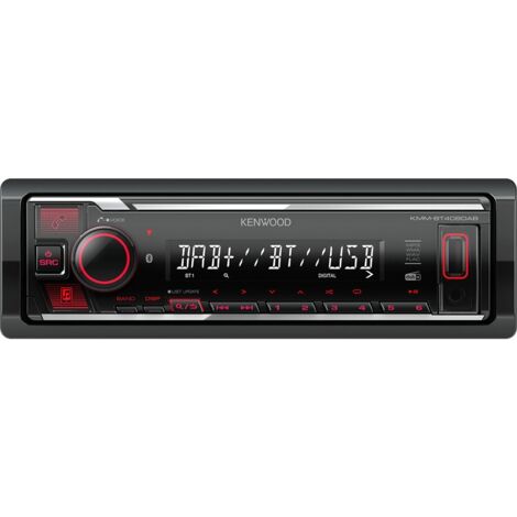 Kenwood Electronics KMM-BT408DAB Ricevitore multimediale per auto Nero 88 W Bluetooth
