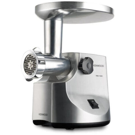 Kenwood – Hachoir à viande électrique 1600W – Métal brossé – Capacité 2,08 kg/min – 3 grilles et 4 tambours inclus - MG516