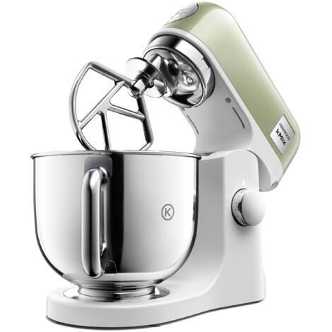 Kenwood kMix Editions KMX760GR - Robot da cucina, ciotola da 5 l, sistema di sicurezza Safe-Use, alloggiamento in metallo, 1000 Watt, con set di pasticceria da 3 pezzi e paraspruzzi, colore: Verde