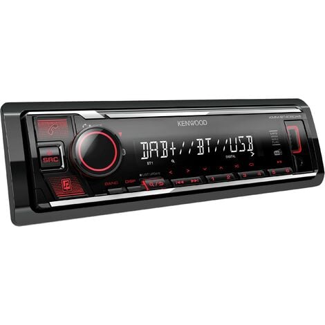 Kenwood KMMBT408DAB Autoradio kit mains libres bluetooth, port pour commande au volant, tuner DAB+ X229632