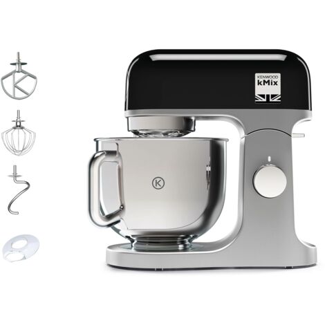Kenwood KMX750BK KMIX Impastatrice Planetaria con Ciotola con Manico in Acciaio 5L, 3 Ganci di Miscelazione, Potenza 1000W, Personalizzabile con Oltre 20 Accessori Acquistabili Separatamente, Nero