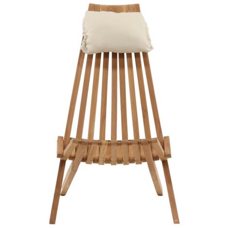 Kenya chaise longue avec coussin teck.