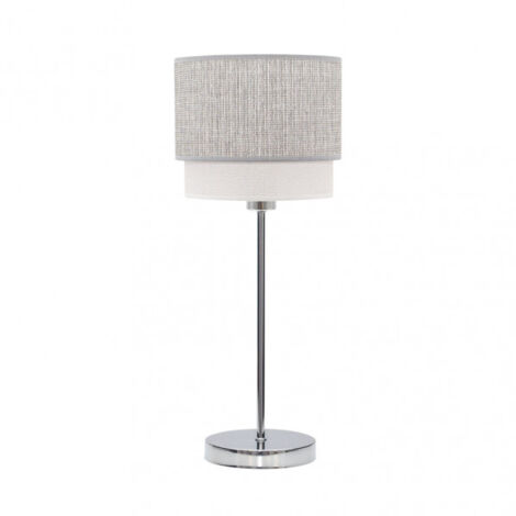 Kenya Table Lamp 1xe14 Grey/white 18d de FABRILAMP.