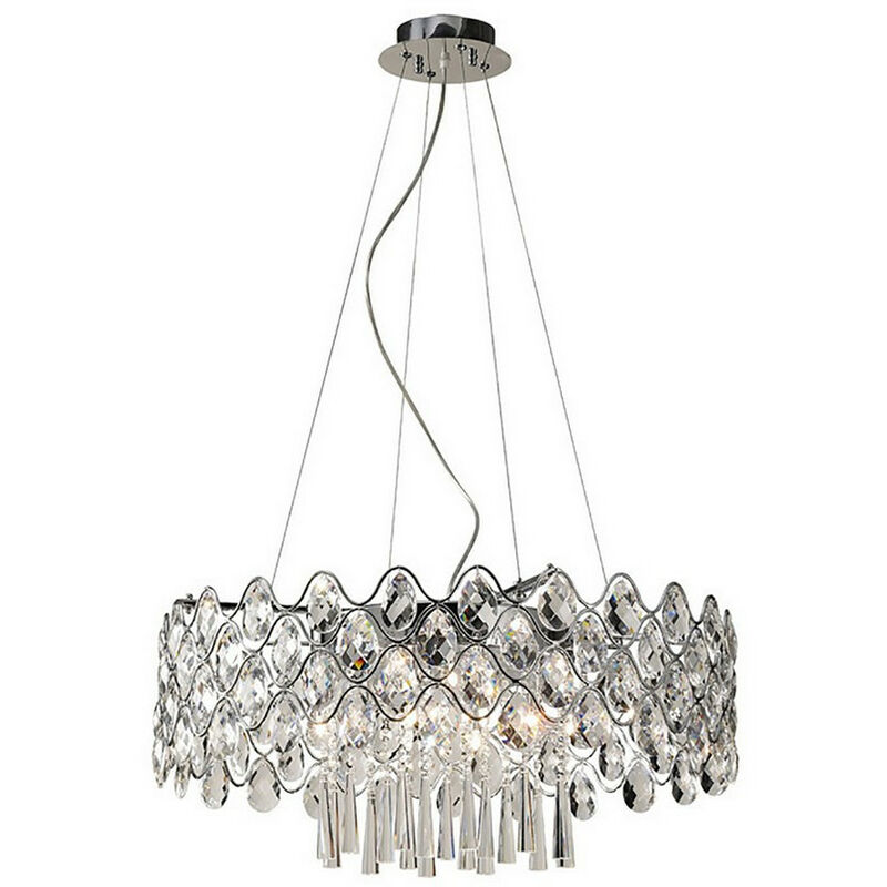 Inspired Kenzie Colgante 16 luces G4 Cromo pulido/Cristal, no compatible con led/cfl