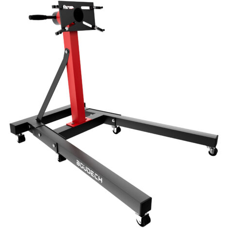 BOUDECH Keplero - Chevalet de Support pour Moteur max 900Kg en Acier avec Bras Pivotants à 360° Noir