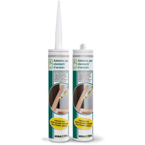 Kerakoll Adesivo Sigillante Acrilico Grigio - Elementi d'Arredo 310ml