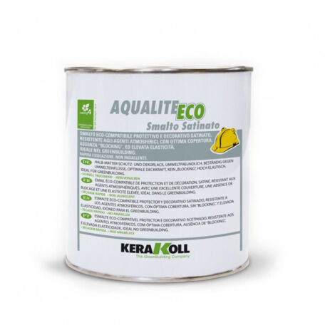 Kerakoll AQUALITE ECO SMALTO SATINATO elastico resistente protettivo 0,75L